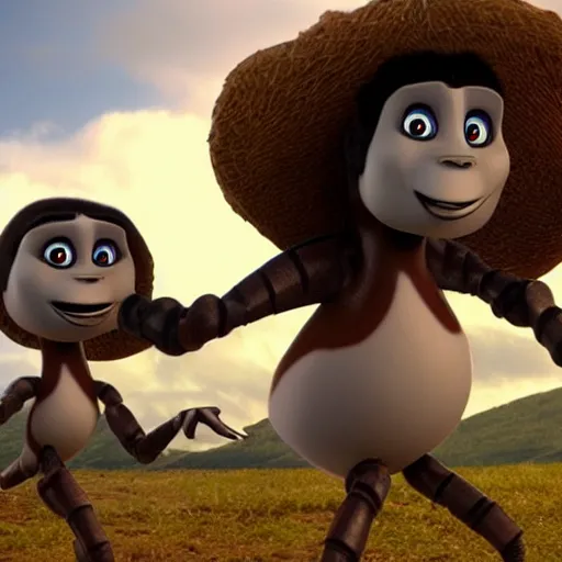 Prompt: madagascar 6, the return of the otherworldly robots