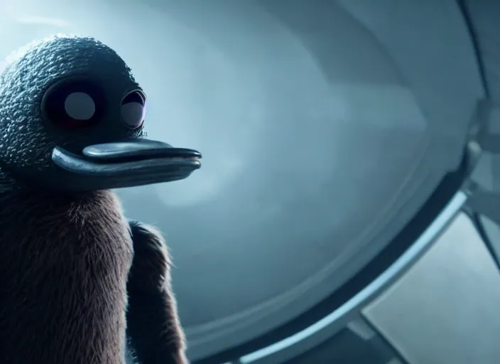 Image similar to film still of nibbler in the new scifi movie, 4 k