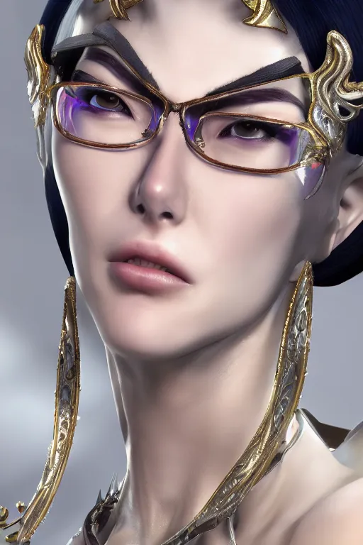 Image similar to Bayonetta , pretty face, ultra detailed, 8k ,character ,realistic, portrait, hyperrealistic