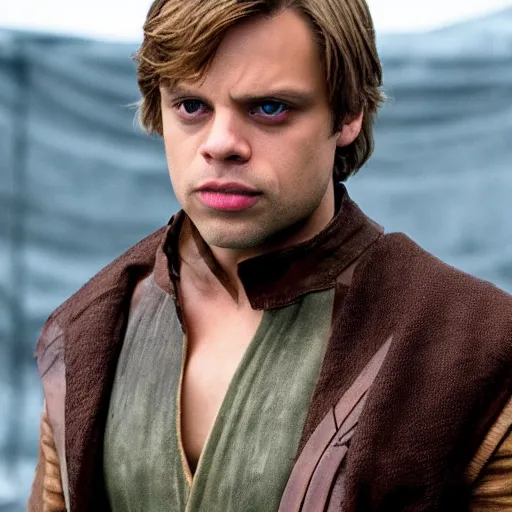 prompthunt: young mark hamill as luke skywalker, cinematic, 8k