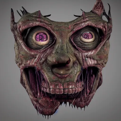 Prompt: scariest face ever seen, horror, dramatic, ugly, highly detailed, octane 3d render