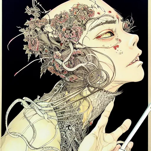 Image similar to prompt: Portrait painted in Frank frazzeta style drawn by Vania Zouravliov and Takato Yamamoto, inspired by Fables, intricate acrylic gouache painting, high detail, sharp high detail, manga and anime 2000