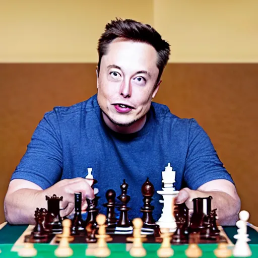 Image similar to photo of elon musk playing chess