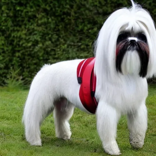 Image similar to an horse shi tzu dog hybrid