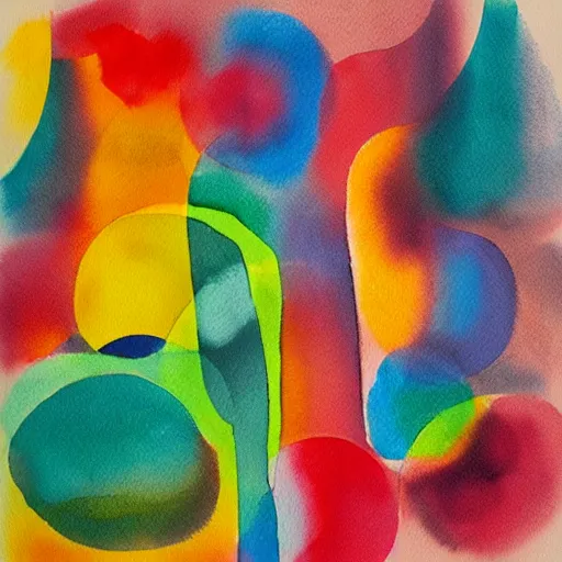 Image similar to a painting of a multicolored abstract background, colors radiating from a single point, an abstract drawing by etel adnan, behance contest winner, color field, watercolor, matte background, chromatic