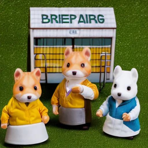 Image similar to a breaking bad themed calico critters set