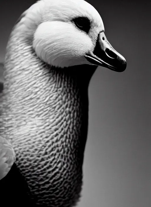 Image similar to portrait of goose ryan gosling with a beak and feathers, natural light, sharp, detailed face, magazine, press, photo, steve mccurry, david lazar, canon, nikon, focus