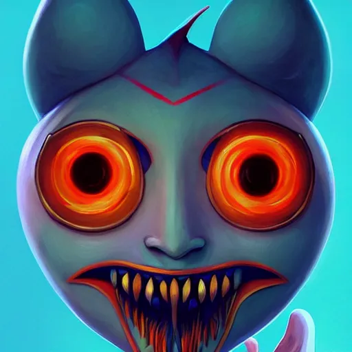 Image similar to a portrait of the happy mask salesman from majora's mask, art by lois van baarle and loish and ross tran and rossdraws and sam yang and samdoesarts and artgerm and saruei and disney, digital art, highly detailed, intricate, sharp focus, trending on artstation hq, deviantart, unreal engine 5, 4 k uhd image