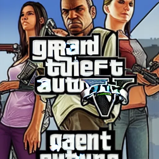 Prompt: grand theft auto 6 video game cover