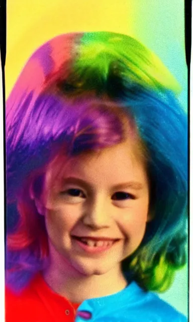 Image similar to colorful chromatic abberation, 9 0 s toy commercial, photo from the 7 0 s, polaroid photo,