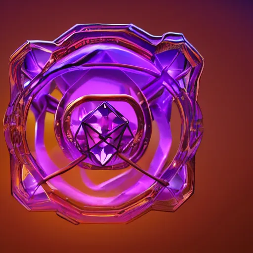 Prompt: purple powerful magic mana symbol, crystal helix cyber structure, epic legends game icon, stylized digital illustration, radiating, a glowing aura, global illumination, ray tracing, hdr, unreal engine, octane render, trending on arstation, by ian pesty and katarzyna bek - chmiel