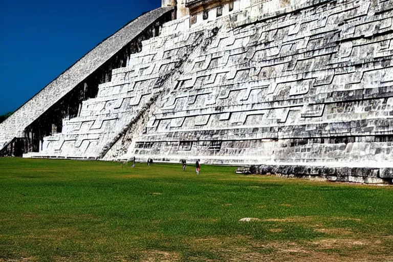 Image similar to holiday photo of Chichen Itza in the future