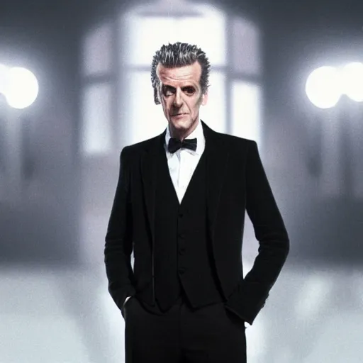 Prompt: still of the twelfth doctor in a martin scorsese movie, 8 0 mm film