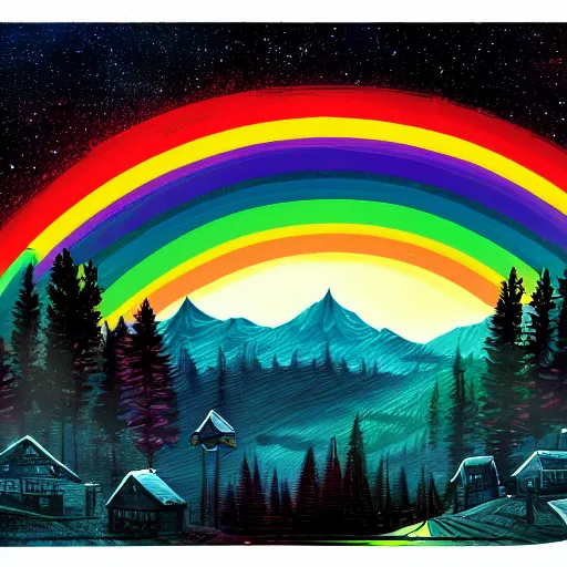 Prompt: rainbow Dan Mumford HD wallpaper