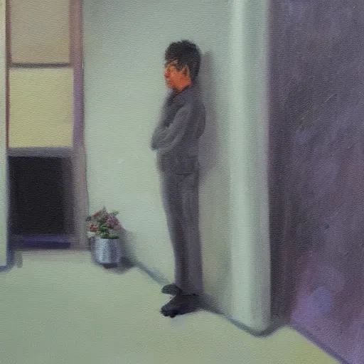 Image similar to oil painting of loneliness