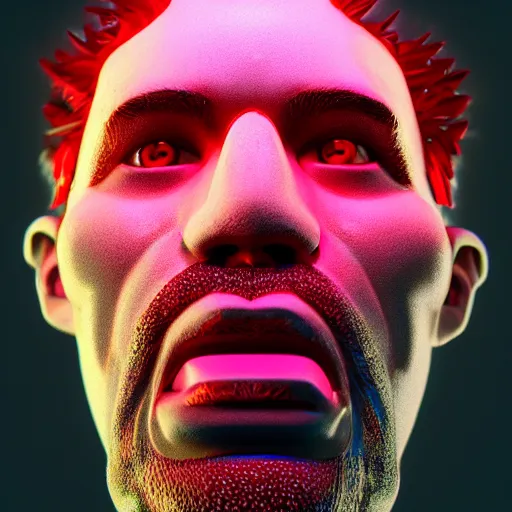 Prompt: grimes 3 d render, octane render, zbrush, photorealistic, volumetric neon lighting, gleaming, 3 5 mm photography, trending on artstation, 4 k, 8 k, mannerism