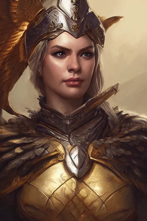 Image similar to amazon valkyrie athena, d & d, fantasy, portrait, highly detailed, headshot, digital painting, trending on artstation, concept art, sharp focus, illustration, art by artgerm and greg rutkowski and magali villeneuve