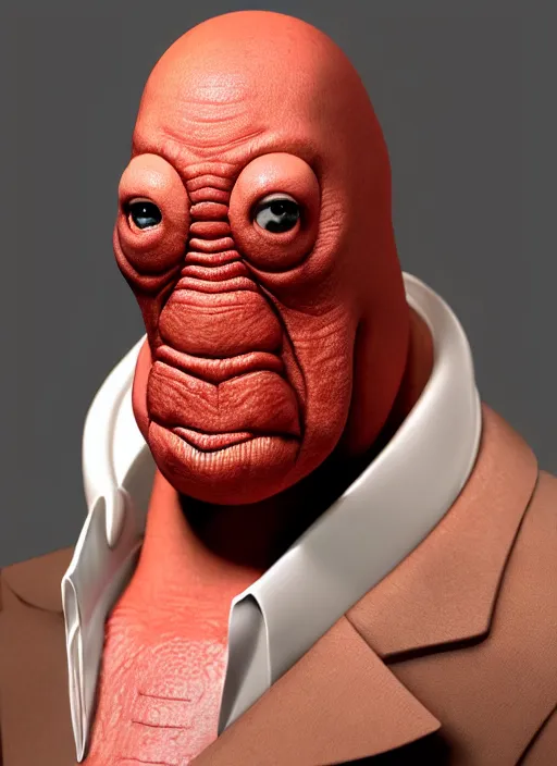 Image similar to photorealistic 3 0 0 0 ( dr. john a. zoidberg ), portrait photography feroflex photorealistic studio lighting ektachrome detailed intricate face details, ultradetails, beautiful face, realistic shaded perfect face, extremely fine details