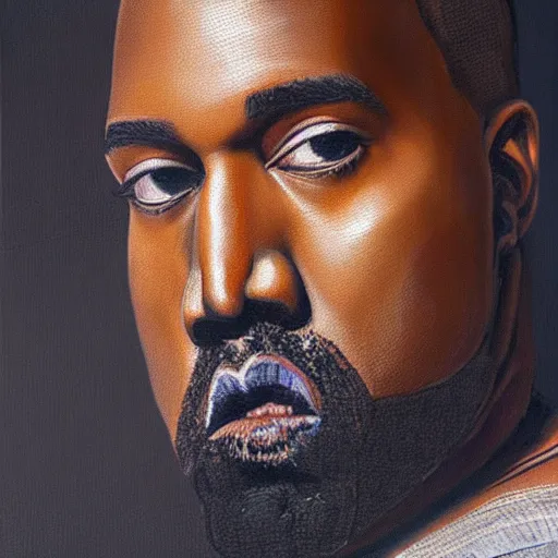 Image similar to kanye west | renaissance | oil painting | highly detailed | emotional