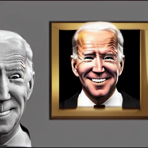 Image similar to masterpiece joe biden as handsome squidward, studio lighting, award winning photo