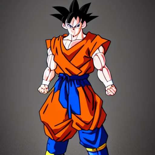 Image similar to a paper model of goku, realistic 4 k paper modeling art.