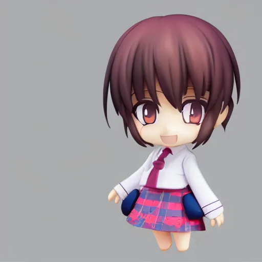 Prompt: toon rendering character face portrait of a singular kawaii chibi in the sytle of kyoto animation, in simple background, nendoroid eyes, blender, toon rendering, toon shader, anime waifu, ukiyoe