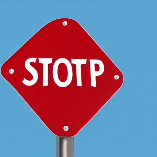 Prompt: stop sign with no letters, photorealistic, 8 k