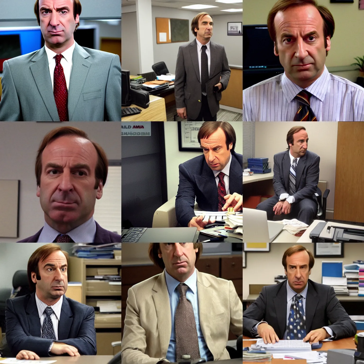 Prompt: saul goodman in the office