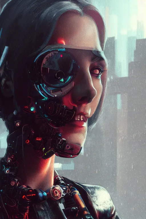 Prompt: cyberpunk cyborg feamle grunge , octane render, highly detailed, 8k, rim lighting, digital painting, artstation , concept art, sharp focus, illustration,, jamie coreth, retro dark vintage