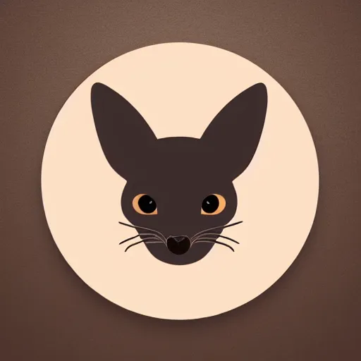 Prompt: circular logo of a jerboa in a minimalist style