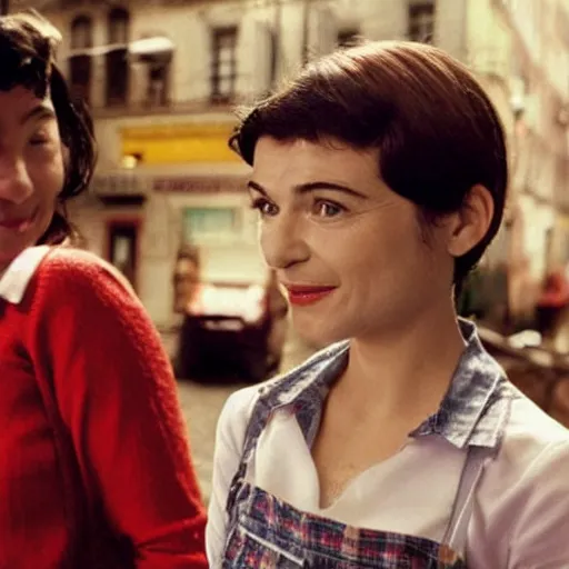 Image similar to a film still from amelie