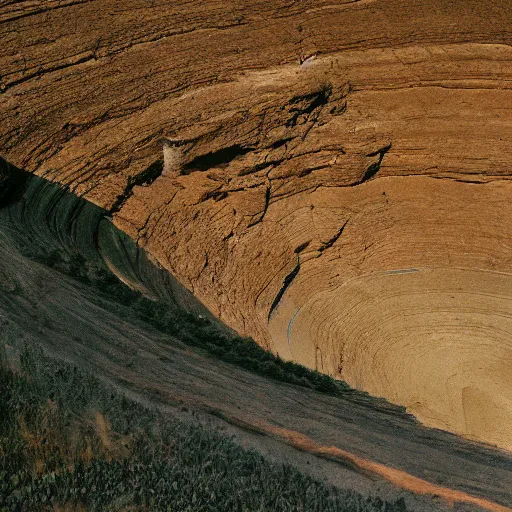 Image similar to 3 5 mm macro photograph of the gorge amphitheatre in washington state, 8 k