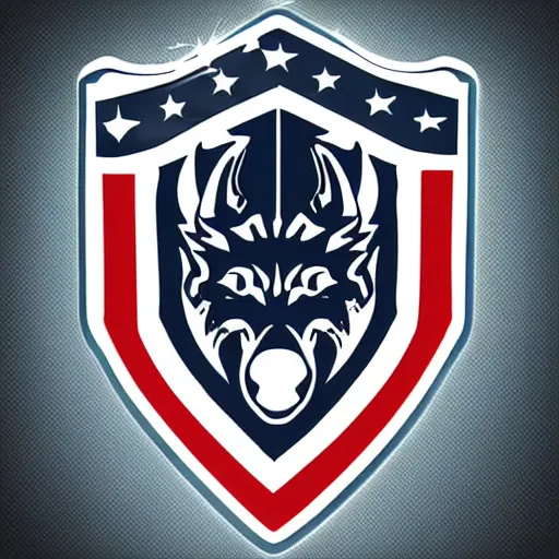 Prompt: nfl team logo detailed vector wolf