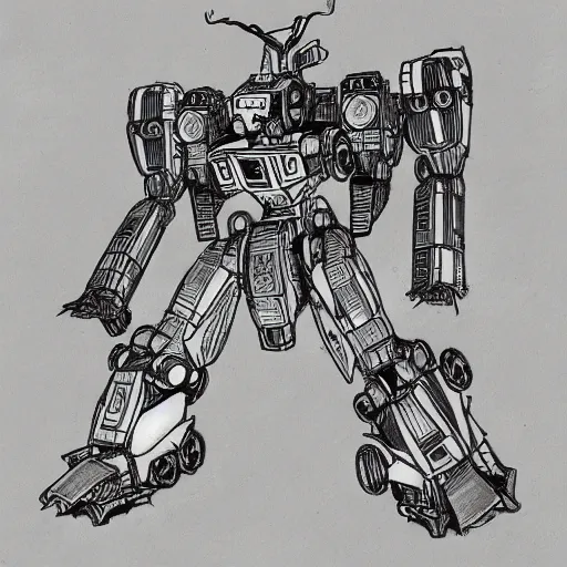 Image similar to japanese folk mecha drawing, detailed, historic, deviantart,