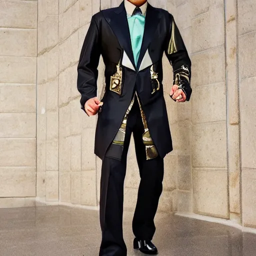 Image similar to cyberpunk mens formalwear