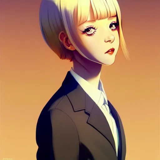 Image similar to a beautiful slim shy blonde waiter ignores you, art by ilya kuvshinov and lois van baarle and ross tran and range murata and artgerm and andy warhol, norman rockwell, digital art, highly detailed, profile picture, intricate, sharp focus, mystical trending on artstation hq, deviantart, pinterest, unreal engine 5, 4 k uhd image