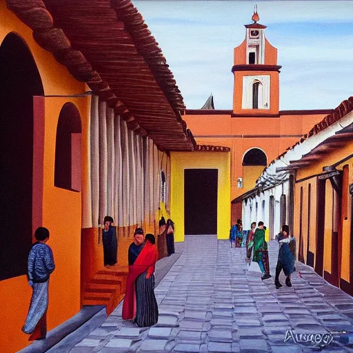 Image similar to Arequipa painting, realistic, award winning