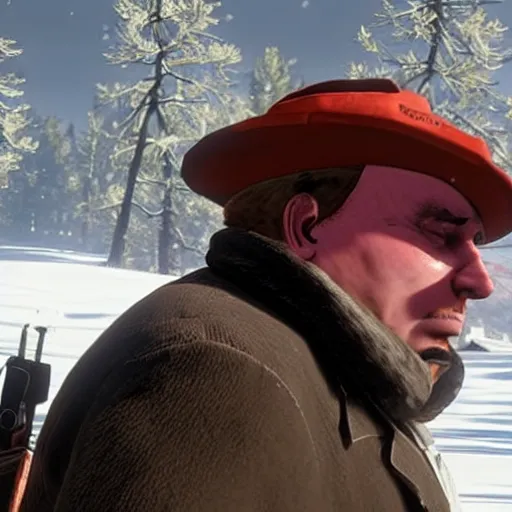 Prompt: Eric Cartman in Red dead redemption 2