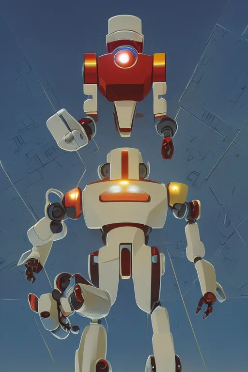 Image similar to metabots medabots medarotto medarot robot minimalist comics, behance hd by jesper ejsing, by rhads, makoto shinkai and lois van baarle, ilya kuvshinov, rossdraws global illumination ray tracing hdr radiating a glowing aura