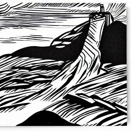 Prompt: Table mountain by Roy Lichtenstein