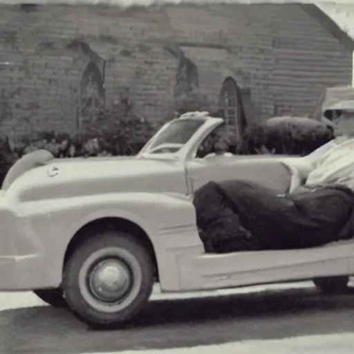 Prompt: photo of which lying on the car,