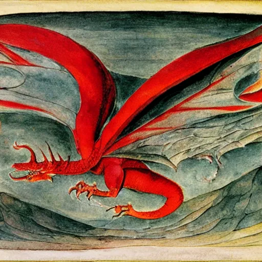 Image similar to red dragon by william blake