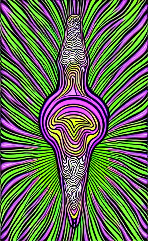 Image similar to trippy psychedelic mushrooms illustration vector art by alex grey