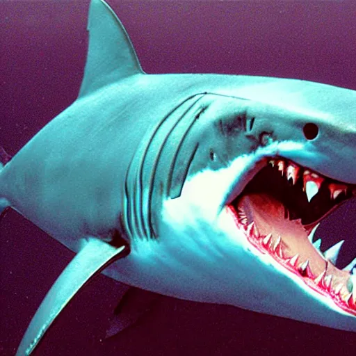 Image similar to monstrous shark with two mouths