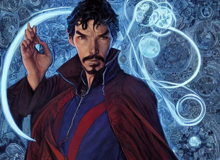 Image similar to a highly detailed [ avatar ] portrait of stephen strange, james gurney, james jean