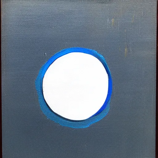 Prompt: white dot on a blue canvas