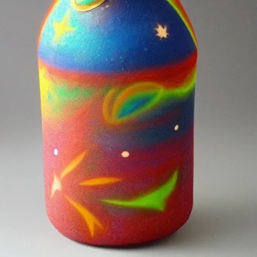 Image similar to Liminal space in outer space as puppets!!!!!!, (((((sand art bottle)))))