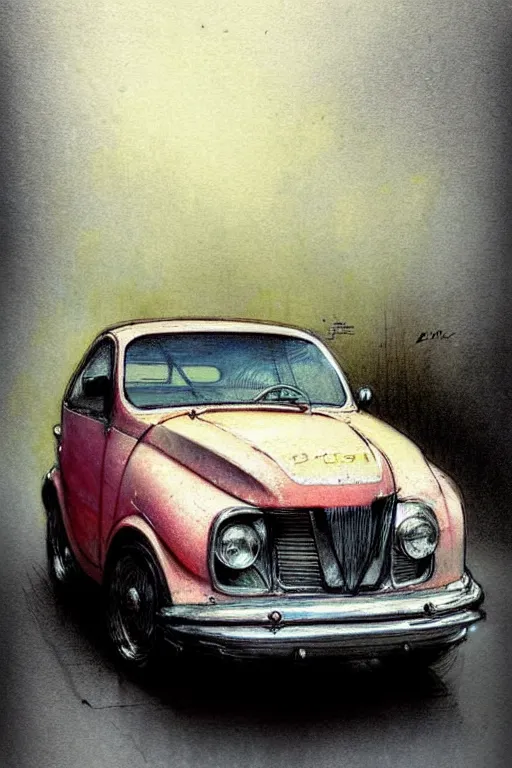 Prompt: (((((2050s neon car . muted colors.))))) by Jean-Baptiste Monge !!!!!!!!!!!!!!!!!!!!!!!!!!!