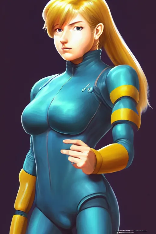 Image similar to frontal portrait of zero suit samus by francisco!!!! goya!!!!, art by francisco goya and peter paul rubens, very dark!!! colors, sharp focus, ( ( ( artstation ) ) ), dramatic lighting, 4 k, high quality