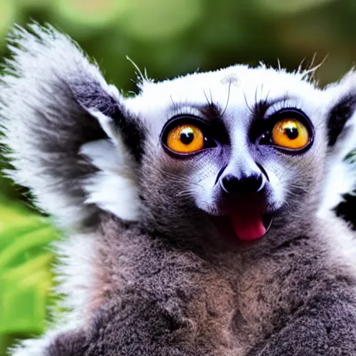 Image similar to ugly lemur with giant ayes teletubbies